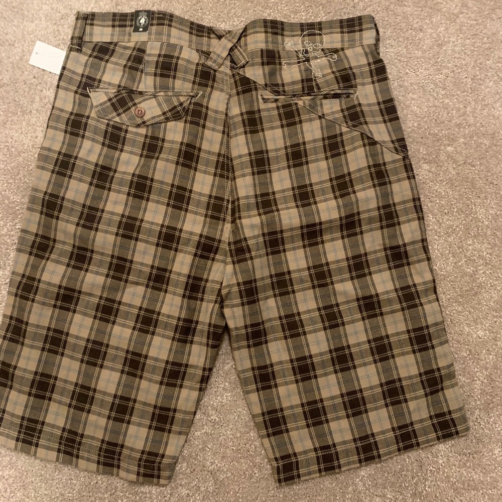 Men plaid shorts sz 36